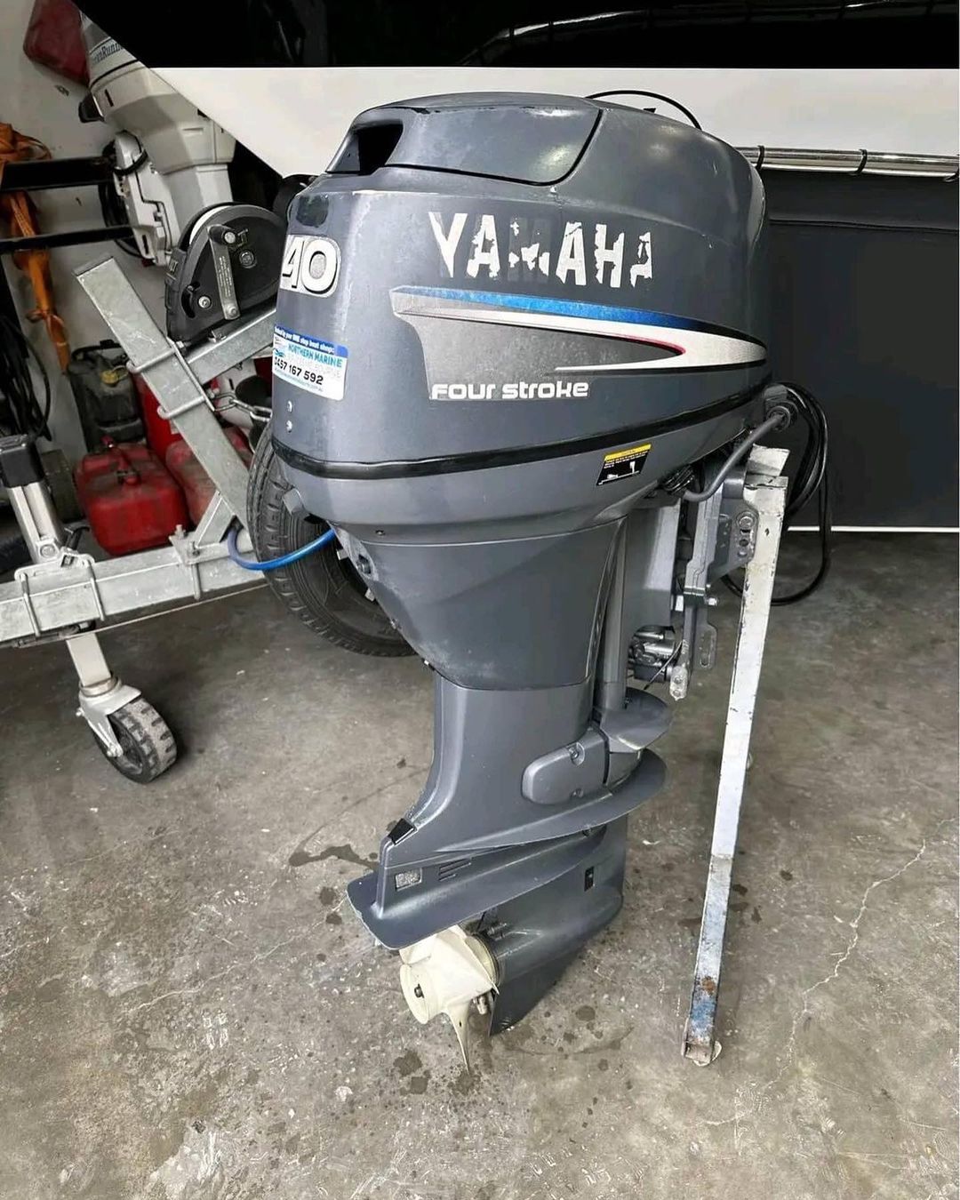 2010 Yamaha 40 HP 4-Stroke 20” Shaft Remote Steer Outboard Motor